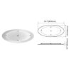 400mm LED Crystal Oval Ceiling Light - Image 2